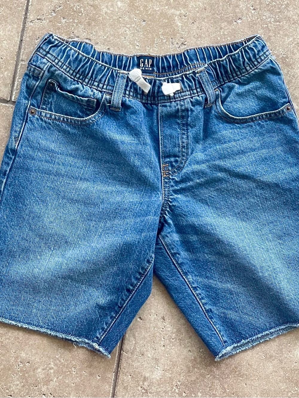 GAP Kids Medium Blue Denim Pull-On Shorts Size 14-16 XXL Slim Fit